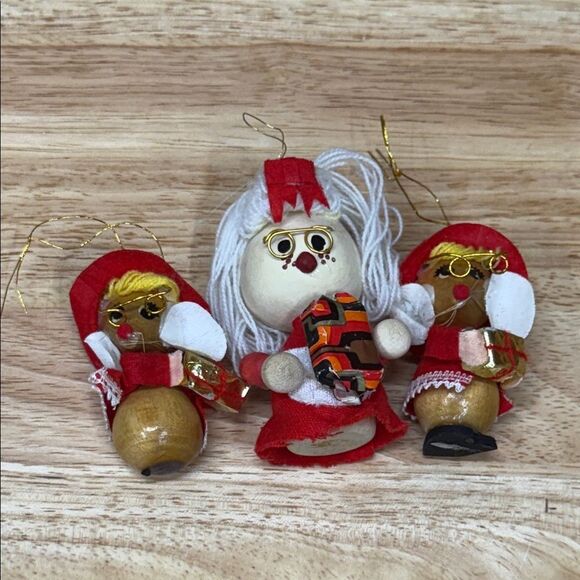 Vintage Handcrafted Wooden Christmas Ornaments - Picture 1 of 3